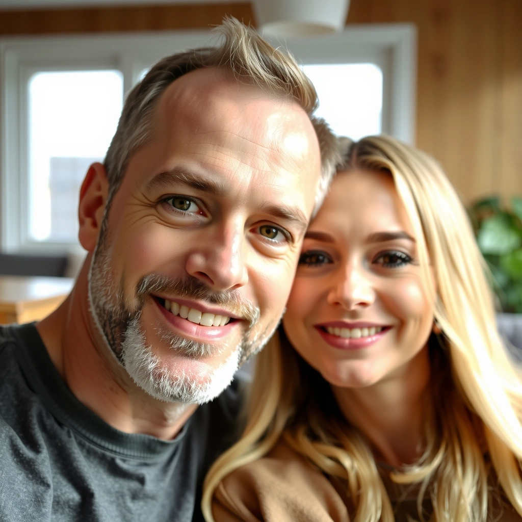 Porträt eines Ehepaares, das gemeinsam lächelt