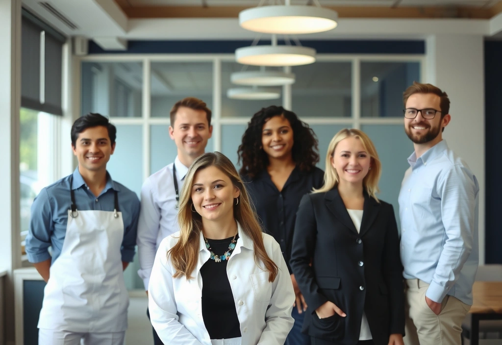 Team von Ernährungsberatung Vitalis lächelnd und professionell